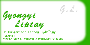 gyongyi liptay business card